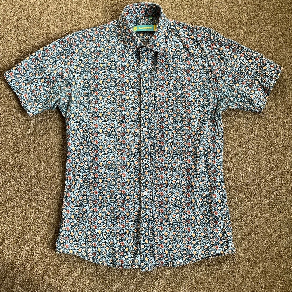 f.nebuloni summer floral button down. Size small.
